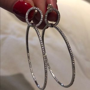 Diamond hoop earrings